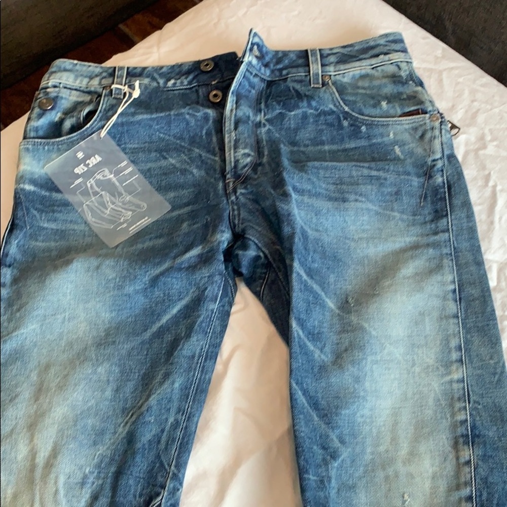 G-Raw distressed jeans